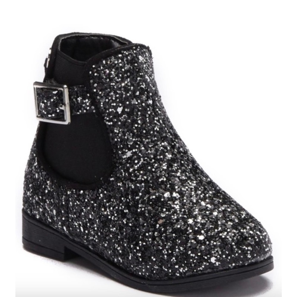 Bebe toddler girls chunky glitter boots, Sz 8